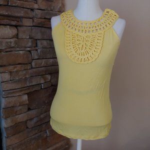 NWT Cato Yellow sleeveless top Size XS
